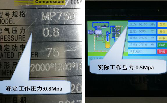 空压机排气压力